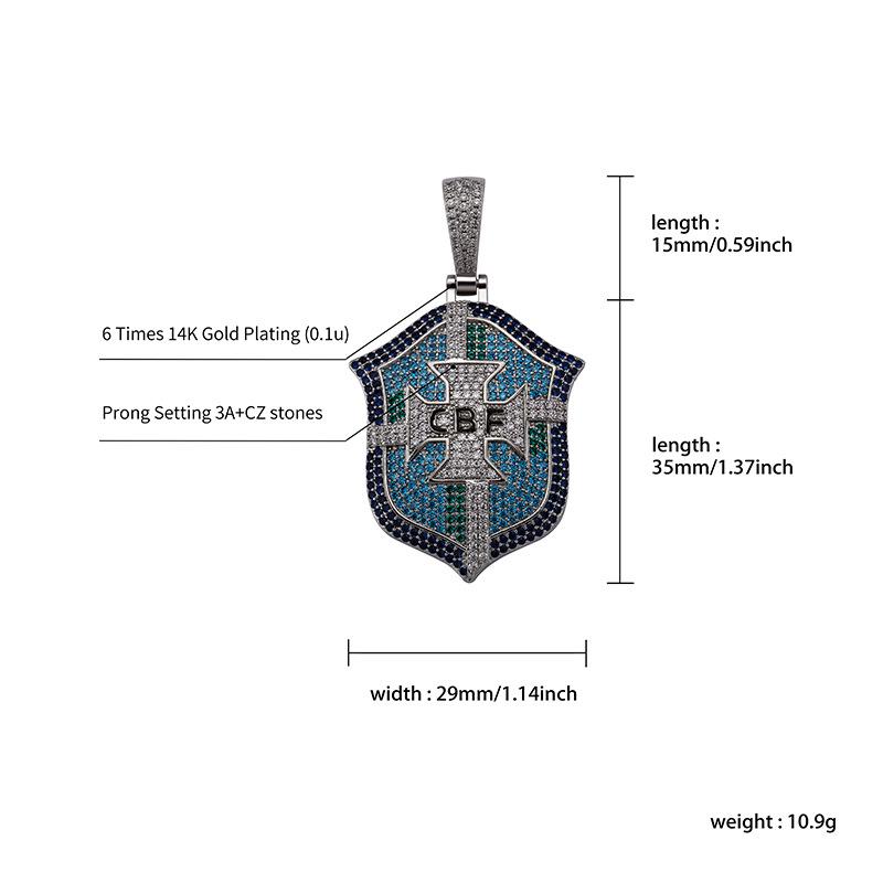 Кулон в виде эмблемы европейского и американского хип-хоп футбольного клуба с красочными масляными каплями — памятная медаль болельщика.