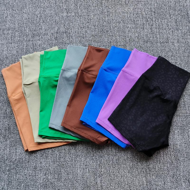 Женские шорты для йоги с высокой посадкой, нейлон, облегающие, высокая эластичность