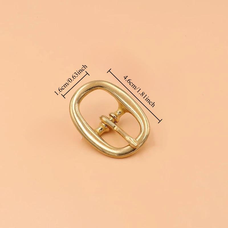 Brass Tri Glide Belt Buckle Middle Center Bar Buckle Single Pin Oval for Leather Craft Bag Strap Horse Bridle Halter Harness