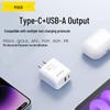 PISEN 30 Вт GaN Быстрое зарядное устройство Комплект для Apple и Android, Двухпортовая вилка, Новая модель