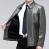 Мужская куртка из натуральной кожи, мужская куртка из овчины с лацканами, осенне-зимняя куртка Plus Velvet New Dad Casual Jacket