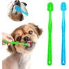 Dog Brush Cat Pet Puppy Gum Finger Toothbrush Dental Care Teeth Cleaning Supplies Kit for Dogs, 2 Pcs 360° Silicone