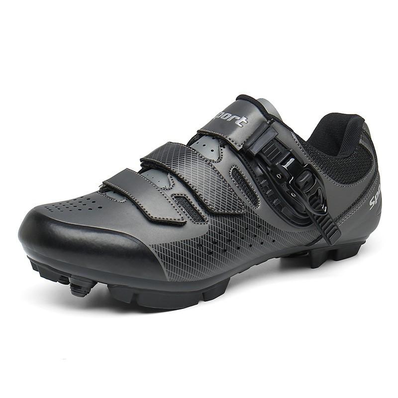 Unisex Cycling Shoes Mountain Road Bikes With Rotating Dial Velcro Strap Non-Lock Option Lightweight Anti-Slip