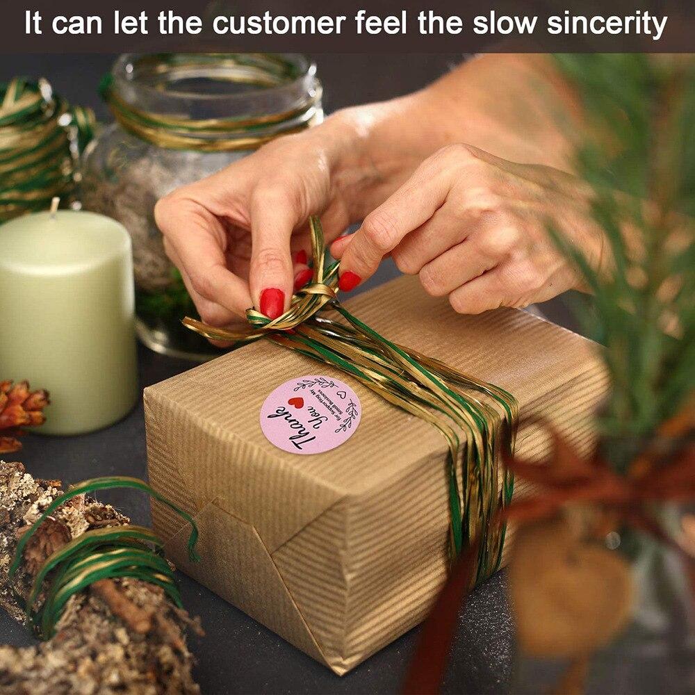 100-500 шт наклейки «Спасибо» для скрапбукинга, крафт-наклейки ручной работы для свадебных подарочных карт, канцелярские принадлежности, наклейки для этикеток