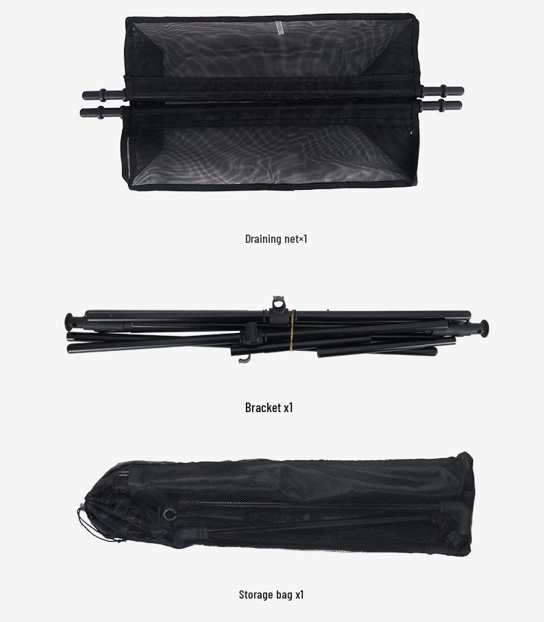 Outdoor Multifunctional Double-Layer Mesh Drying & Storage Rack for Camping & Cars