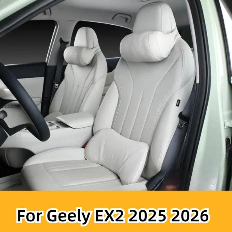 Подголовник и поясничная поддержка для автомобильного сиденья Geely EX2 2025 2026, дышащая подушка для шеи из пены с эффектом памяти, универсальная для всех сезонов