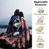 American Flag Skull Artwork Blanket Soft Throw Blanket For Home Bedroom Bed Sofa Travel Office Solid Christmas Blanket