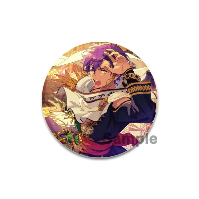 32/44/58mm Ensemble Stars Idol Brooch Round Cartoon Cosplay Badge Adonis Otogari Icons Lapel Pins for Backpack Gift Accessory