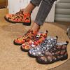 Large Size New Short Boots Women's Fashion Comfortable Round Head Printed Festival Short Boots