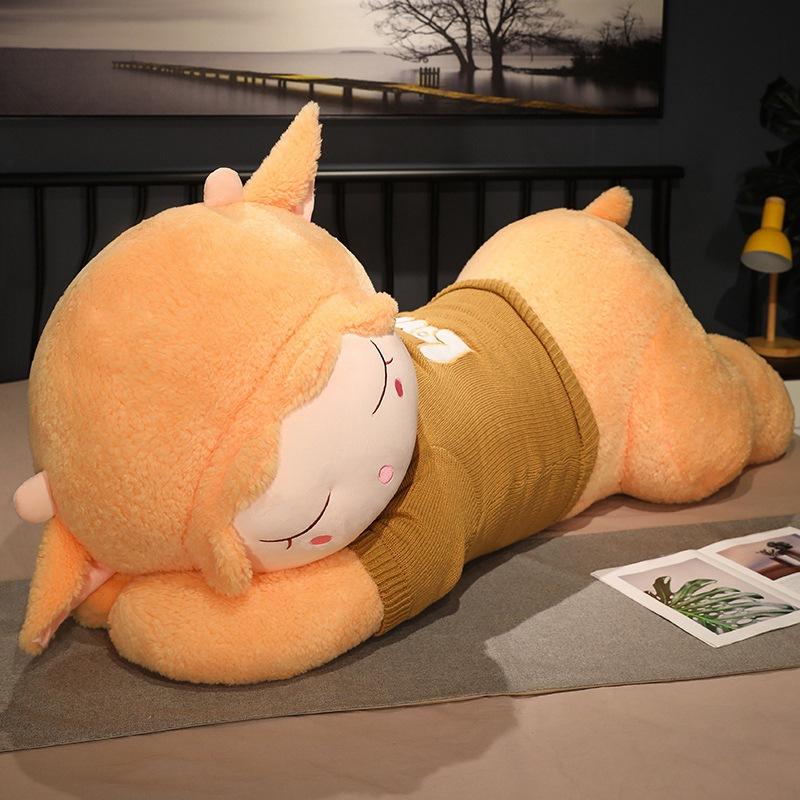 Большой свитер овца маленькая овечка кукла плюшевая игрушка лежащая овечка кукла девочка успокаивающая тряпичная кукла подарок на день рождения