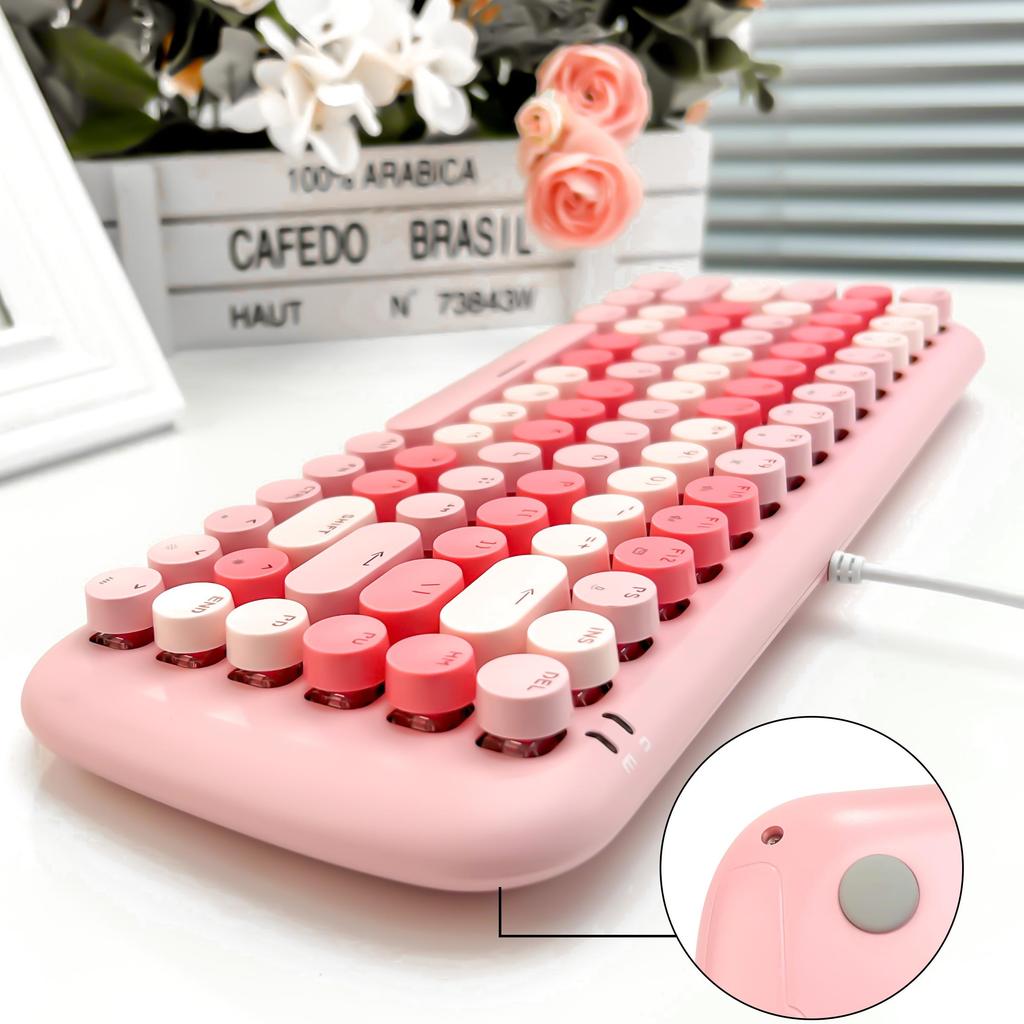 Mofii Механическая клавиатура со светящимися клавишами, 84 клавиши, разноцветная, отлично подходит для офисных работников и геймеров