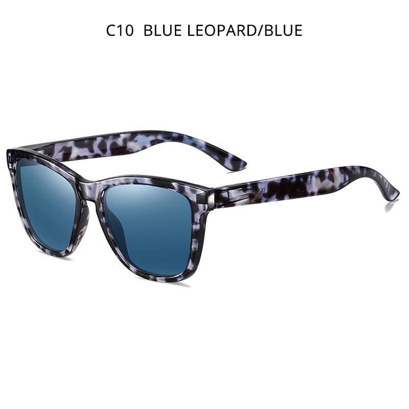 New Square Men Women Sunglasses Fashion Camouflage Polarized Sun Glasses Male Vintage Driver's Stripe Shades