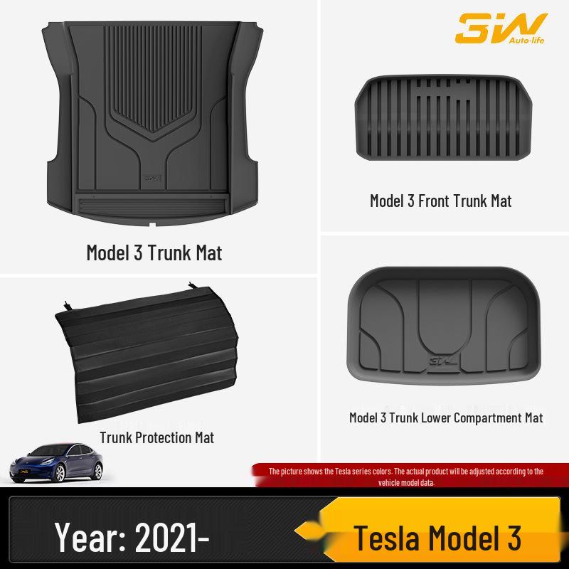 3W Полностью ТПЭ Коврик в Багажник для Tesla Model Y/3 L/X/S Обновленная Версия