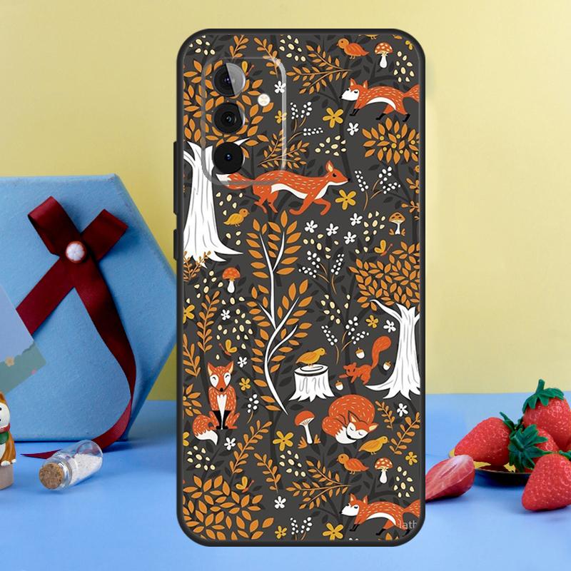 Осенние Листья Лиса Чехол Для Samsung Galaxy A36 A56 A26 A16 A06 A13 A33 A53 A15 A35 A55 A34 A54 A12 A32 A52 A17