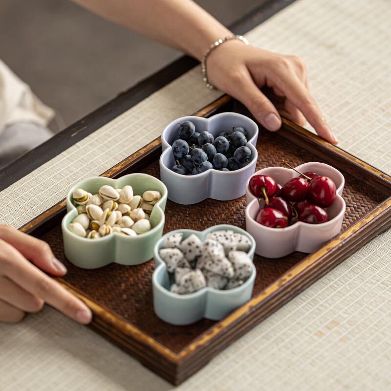 Chinese Ceramic Divided Snack & Fruit Plate