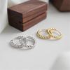 Серьги-кольца из стерлингового серебра S925 с витым жгутом: Европейская и американская простая мода для женщин.