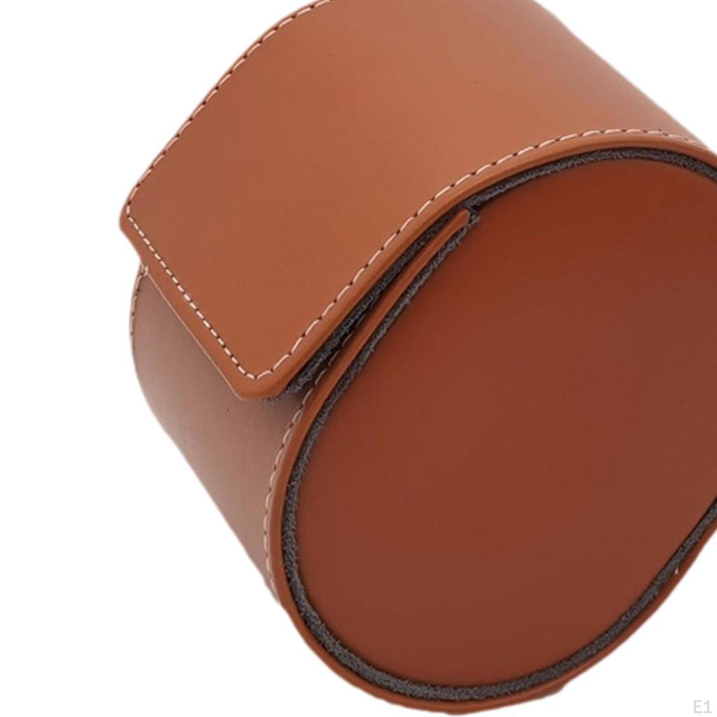 Leather Watch Case Roll for Men and Women Organizer Storage Box Single