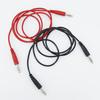 0.5m 1M 5/10/15A Dual 4mm Banana Alligator crocodile to Banana Alligator Clip plug test crocodile Red Black Cable lead