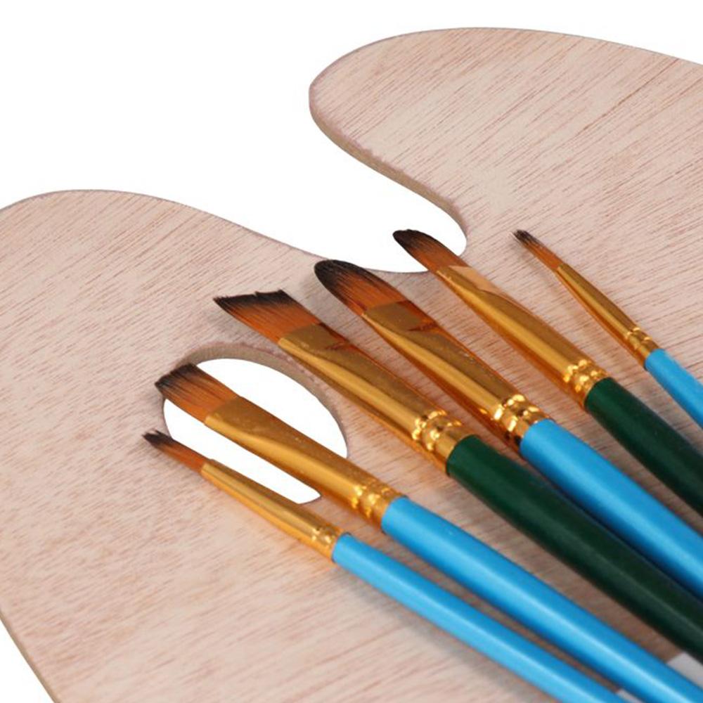 Wooden Wooden Paint Palette 2 Size Acrylic Palettes Art Pallet Paint Brushes  Paint Palette