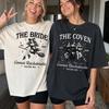 Personalized The Bride The Coven Bachelorette Shirt, Custom Witch Bridal Party Tee, Salem Halloween Trip Shirts
