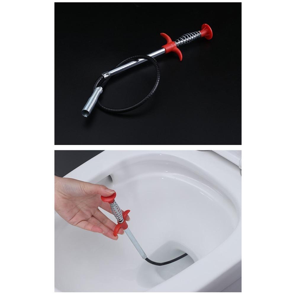 Flexible Steel Wire Hair Clog Remover Grabberable Pick Up Drain Cleaner Stick Shower Room