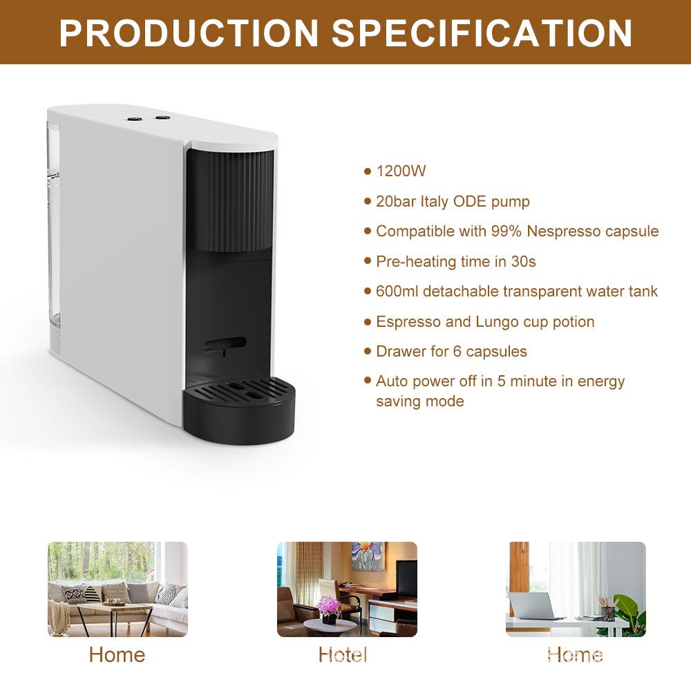 Fully Automatic Espresso Capsule Coffee Machine Home Office