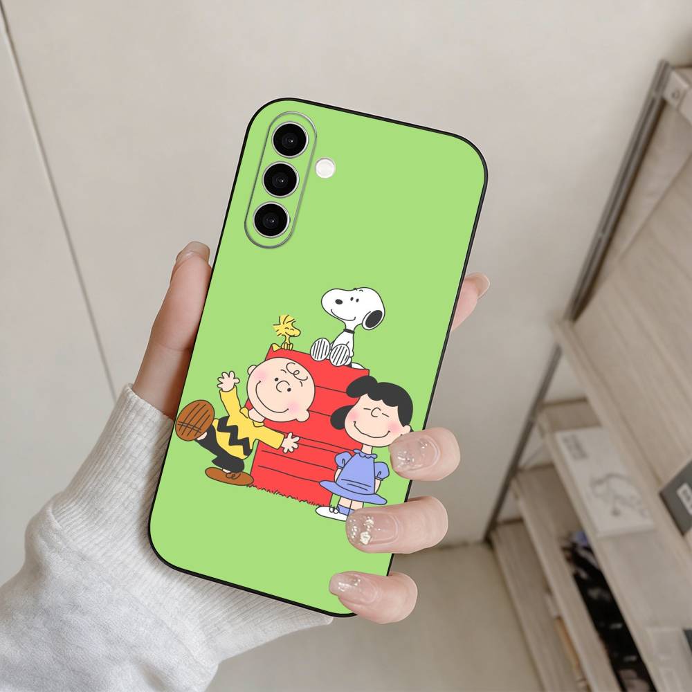 Чехол для телефона O-l Snoopy для Samsung Galaxy A73, A72, A71, A70, A53, A52, A51, Другие Мягкий черный чехол