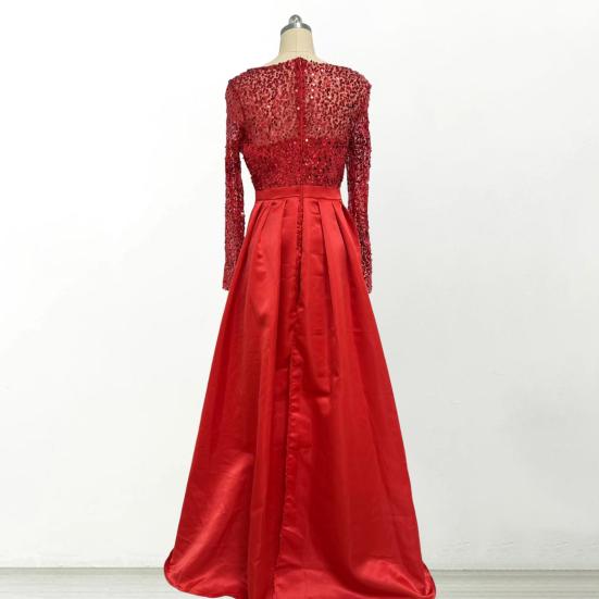 Платье макси с длинным рукавом из прозрачной сетки с пайетками для женщин, свободное блестящее А-силуэтное длинное платье, формальное коктейльное вечернее платье