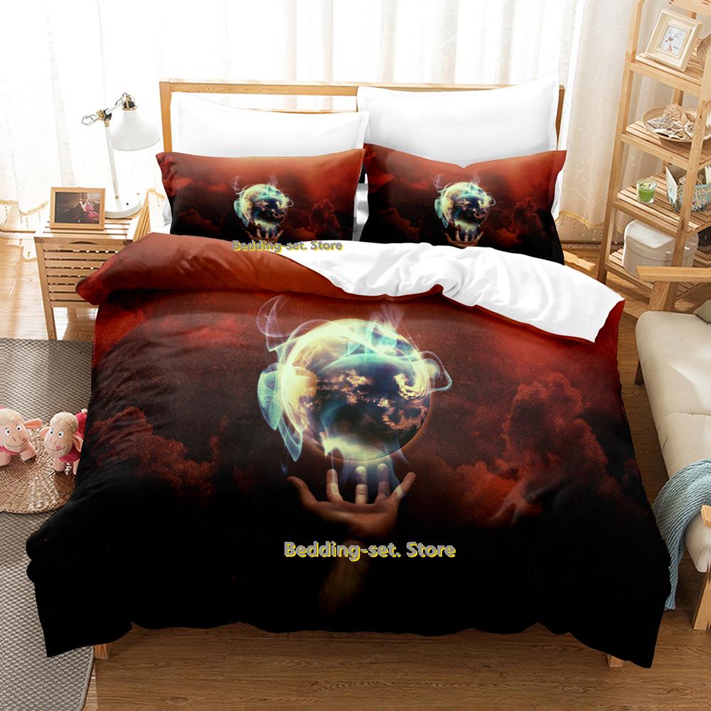 Комплект постельного белья Planets Single Twin Full Queen King Size Bed Set Adult Kid Bedroom Duvetcover Sets Outside Space Universe Bed