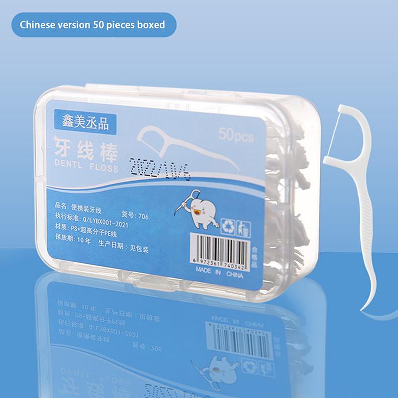 20/50/100PCS Disposable Interdental Brush Dental Floss Pick Dental Floss Toothpicks Teeth Stick Tooth Cleaning
