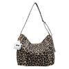 Niche Leopard Print Canvas Tote Bag Women's Bag Casual Large Capacity Fashion Handbag Shoulder Messenger Bag