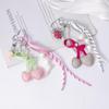 1 шт. Милый Забавный Смола Фрукты Ключ Жемчужная Цепочка Серия Кожаная Подвеска для Сумки Вишня Аксессуары для Рюкзака
