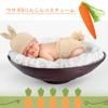 LIKENNY Rabbit Knit Hat Sleeping Art 100th Day Celebration Baby Photo Baby Shower Commemorative Photo Unisex Set, Costume, Costume, Prop, Gift,