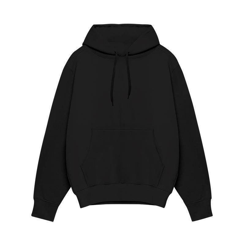 Men's Solid Color Fleece Hoodie Long Sleeve Pocket Loose Hoodie Top