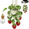 Crochet Car Air Freshener,15ml Diffuser Bottle with Strawberry Plant