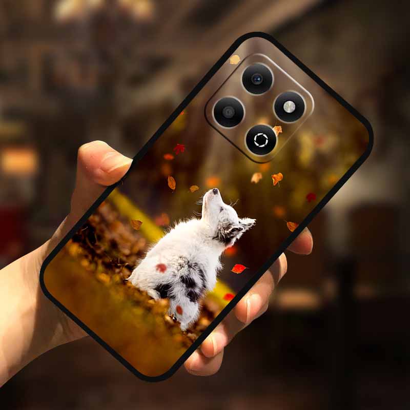 Мягкий силиконовый чехол для Honor X7c 4G 5G Чехол Кот Расписной Красивая задняя крышка для чехла телефона Huawei Honor X7C 5G HonorX7C ТПУ Пара
