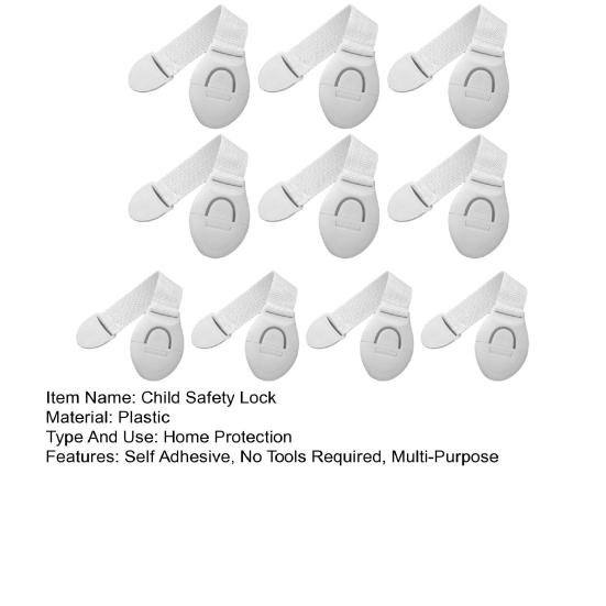 10 шт. Детский ремень безопасности, самоклеящийся, многоцелевой, для шкафа, окна, ящика, морозильной камеры, двери, для детей