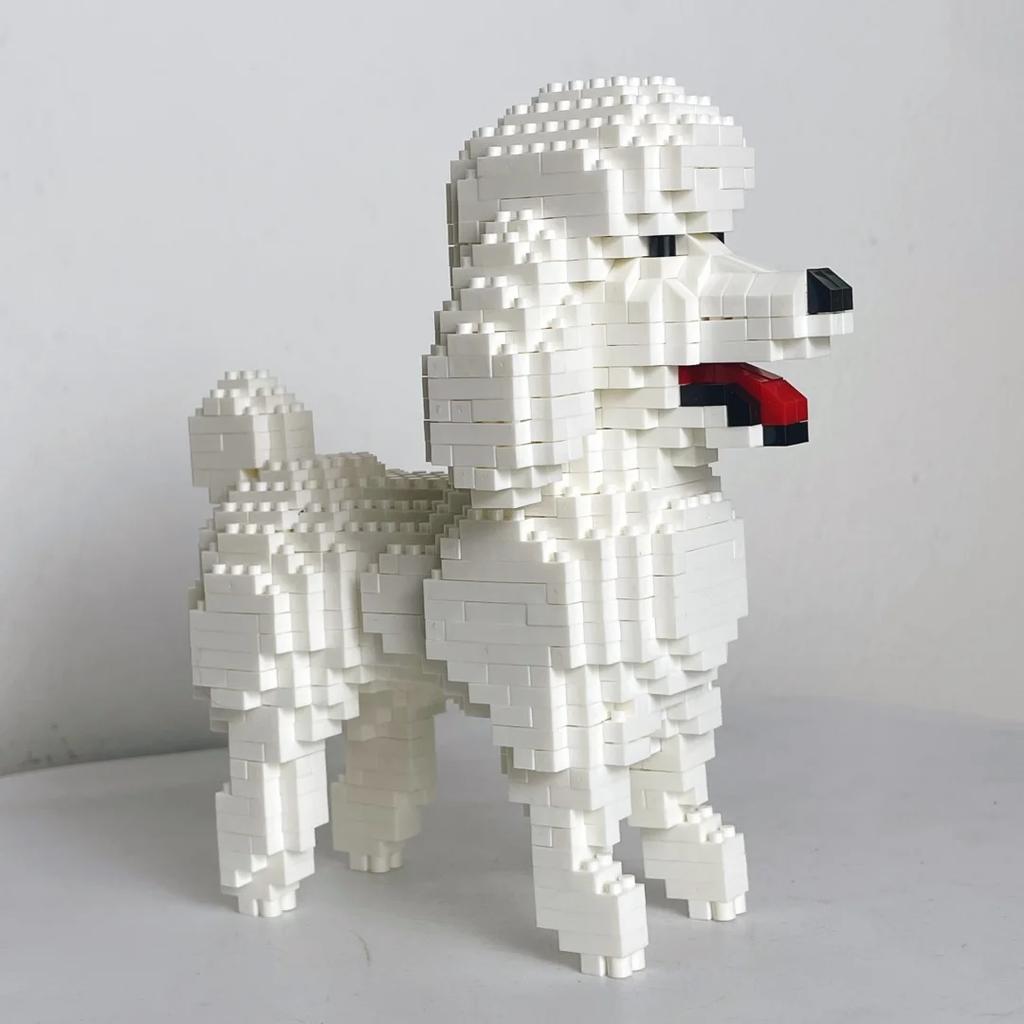 Knew Built Poodle Dog Micro Mini Construction Blocks Toys: Cute Doberman Pinscher Ideal Pet Lover Present Chow Chow Bullhead