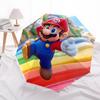 1pc Mario Adventure Automatic Open/Close Folding Umbrella, Windproof 8 Rib Construction, Lightweight Travel Umbrella,0903224