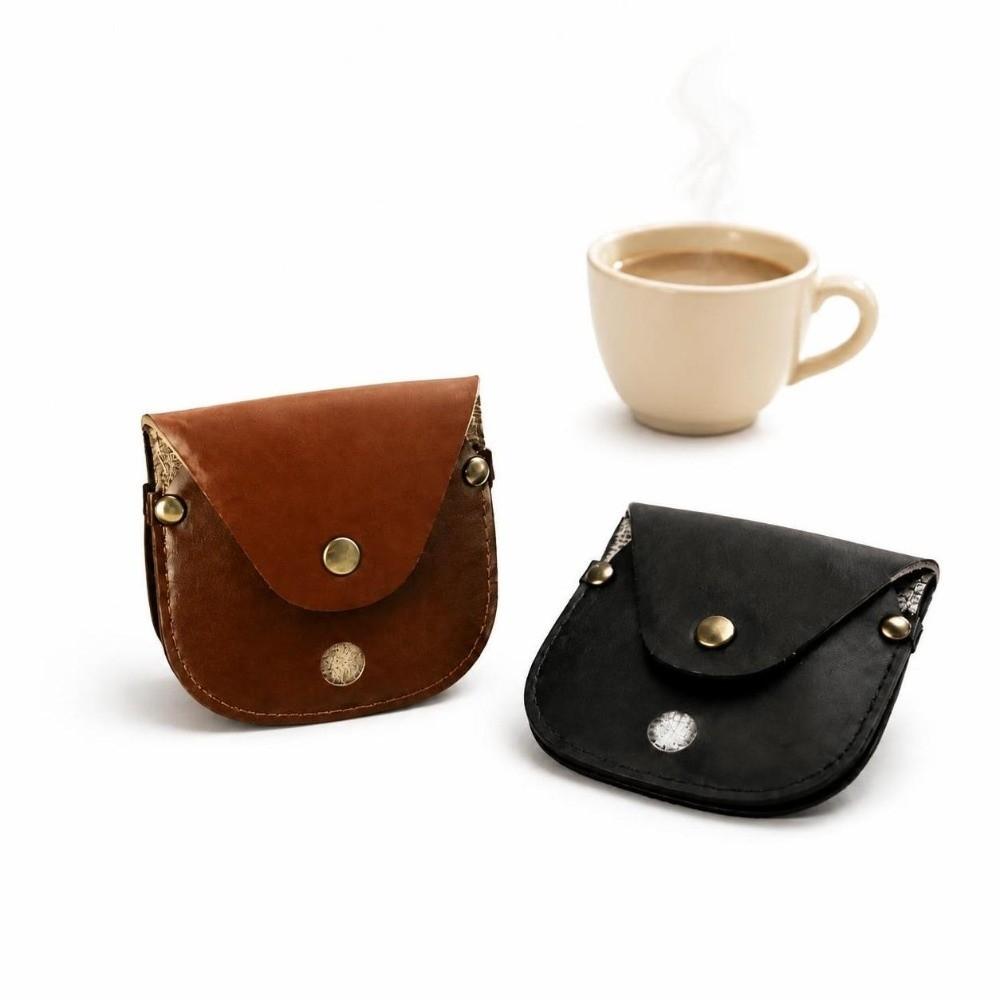 2 Pcs Vintage Compass Bag PU Watch Organizer Portable Pocket Watch Storage Pouch Outdoor Use