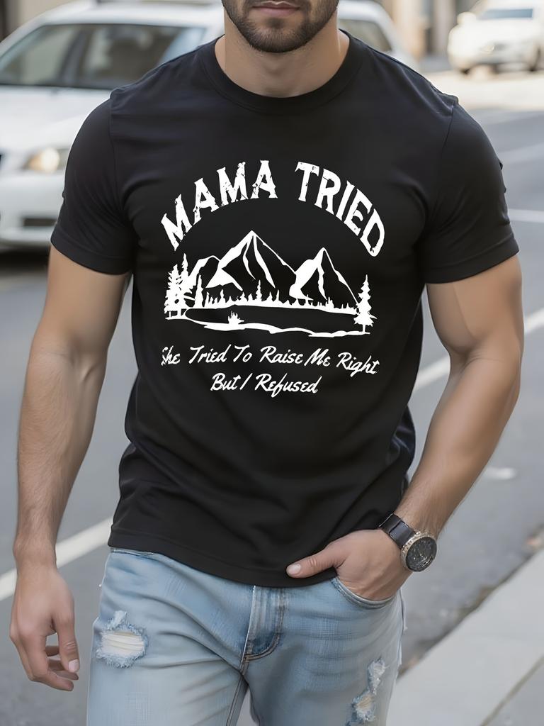 Funny Mama Tried Graphic - Vintage Country Tee with Mama Tried Text T-shirt