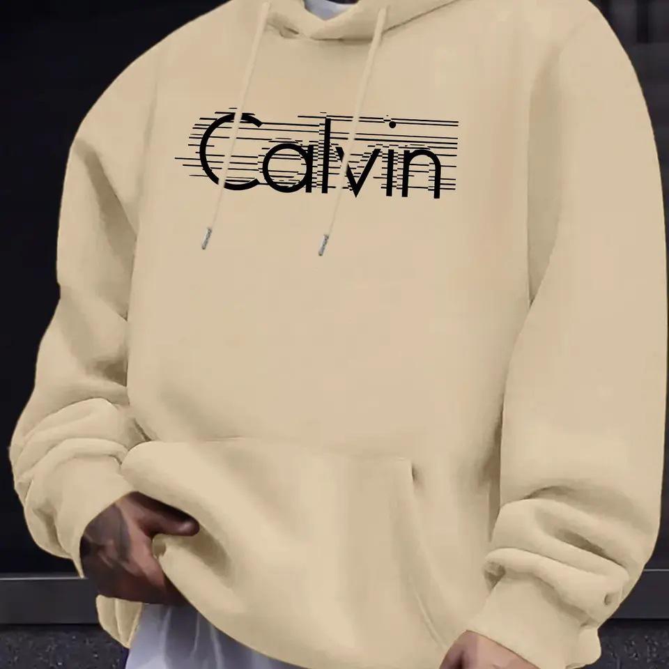 Men's Casual Autumn/Winter Loose Fit Letter Print Long Sleeve Hooded Pullover
