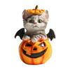Halloween Cat Pumpkin Resin Ornament
