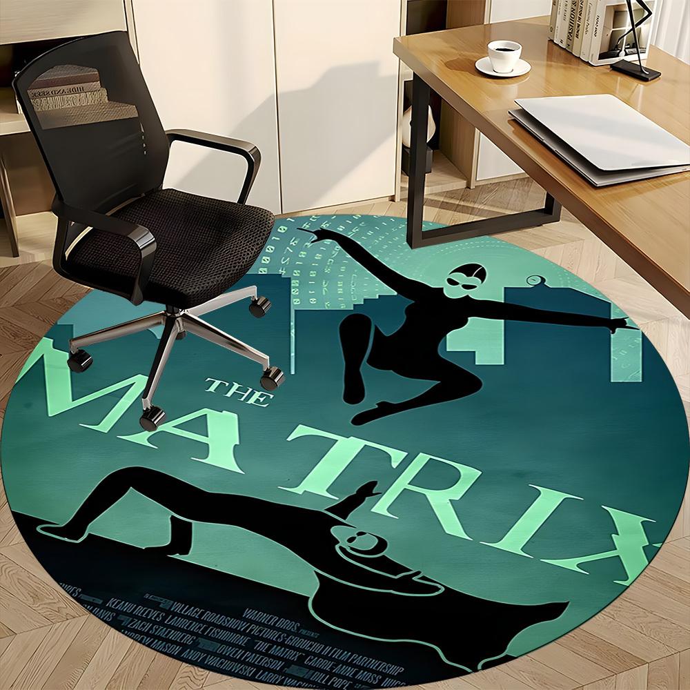 1 шт. Круглый ковер The Matrix Office, Под офисные стулья, Спальня, Гостиная, Декор для дома, Декор комнаты, Доступен в различных размерах