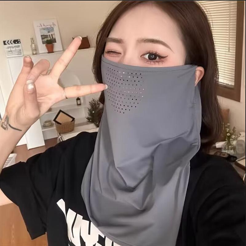 Унисекс Защита от УФ-излучения Открытый чехол для шеи Спортивный солнцезащитный нагрудник Ледяная шелковая маска для лица Крышка для шеи Солнцезащитный крем для лица Шарф