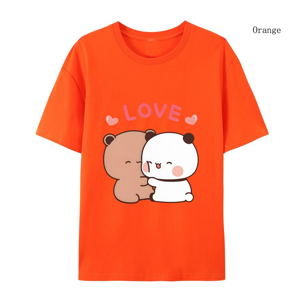 Милая мультяшная женская футболка с изображением медведя панды Bubu Dudu Kawaii Clothing Женская парная футболка Футболка Harajuku