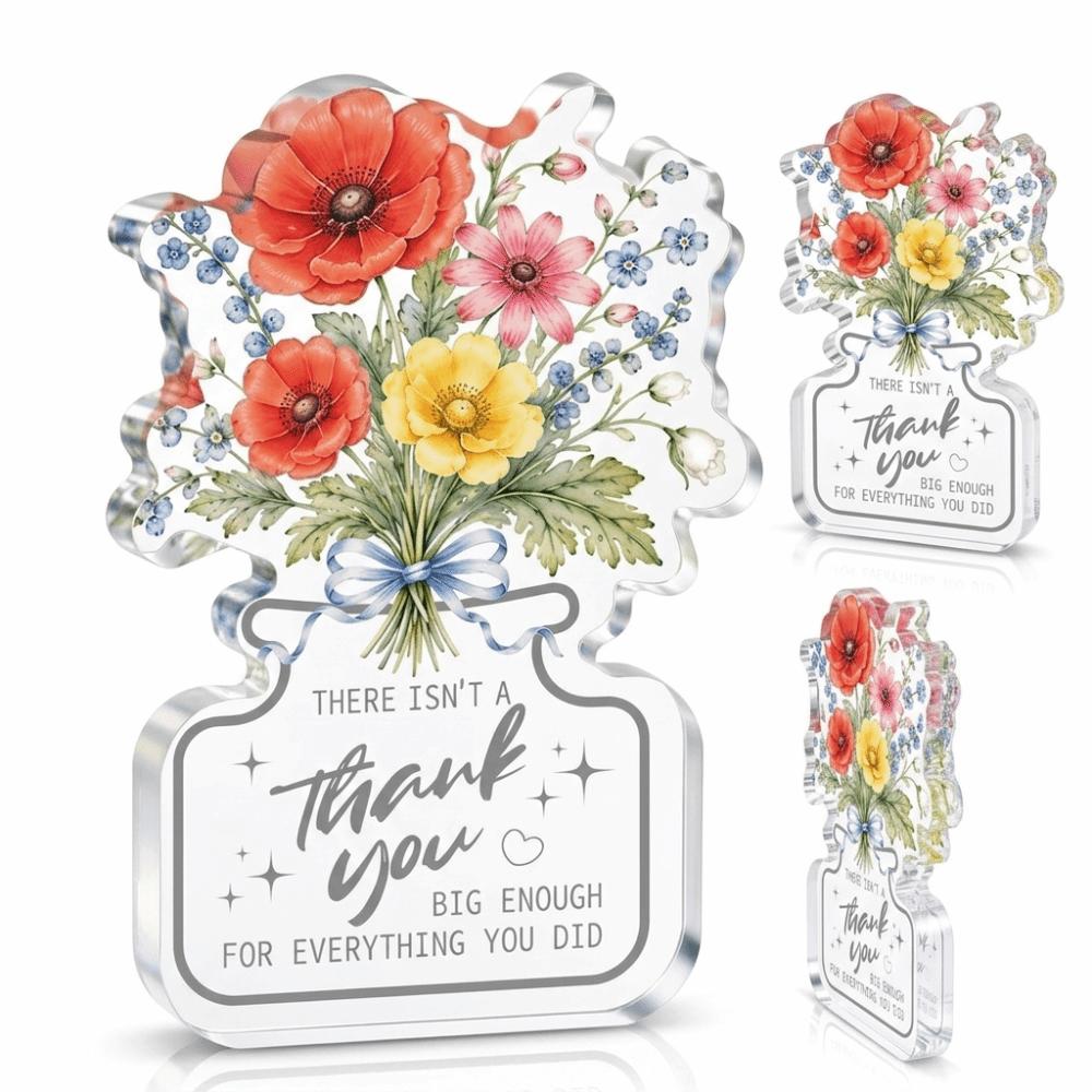 2D Flat Party Decoration Clear Acrylic Acrylic Centerpiece Acrylic Plaque Sign Bedside Table