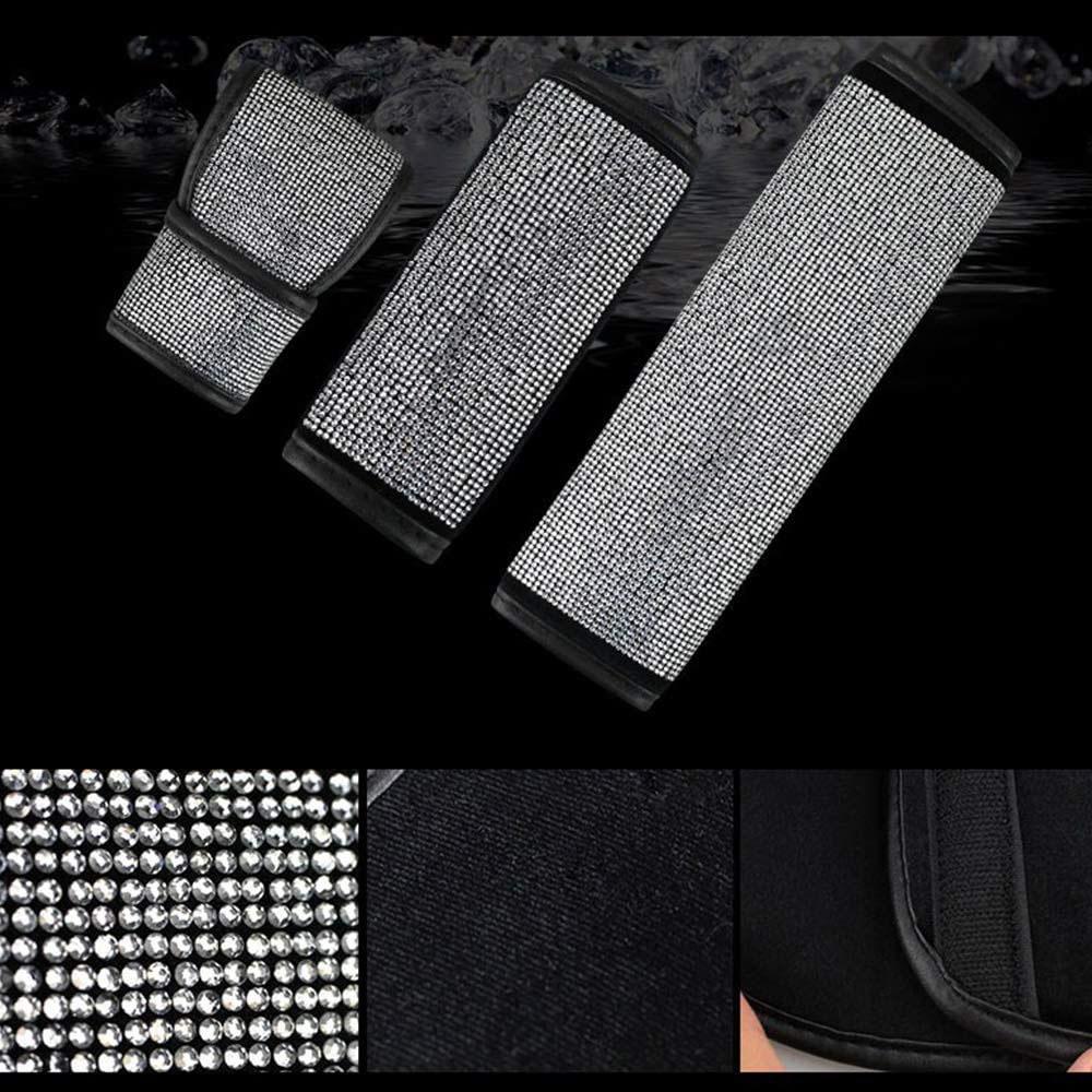 Bling Universal Car-styling Auto Accessories Set Shift Knob Cover Handbrake Cover Seat Belt Cover