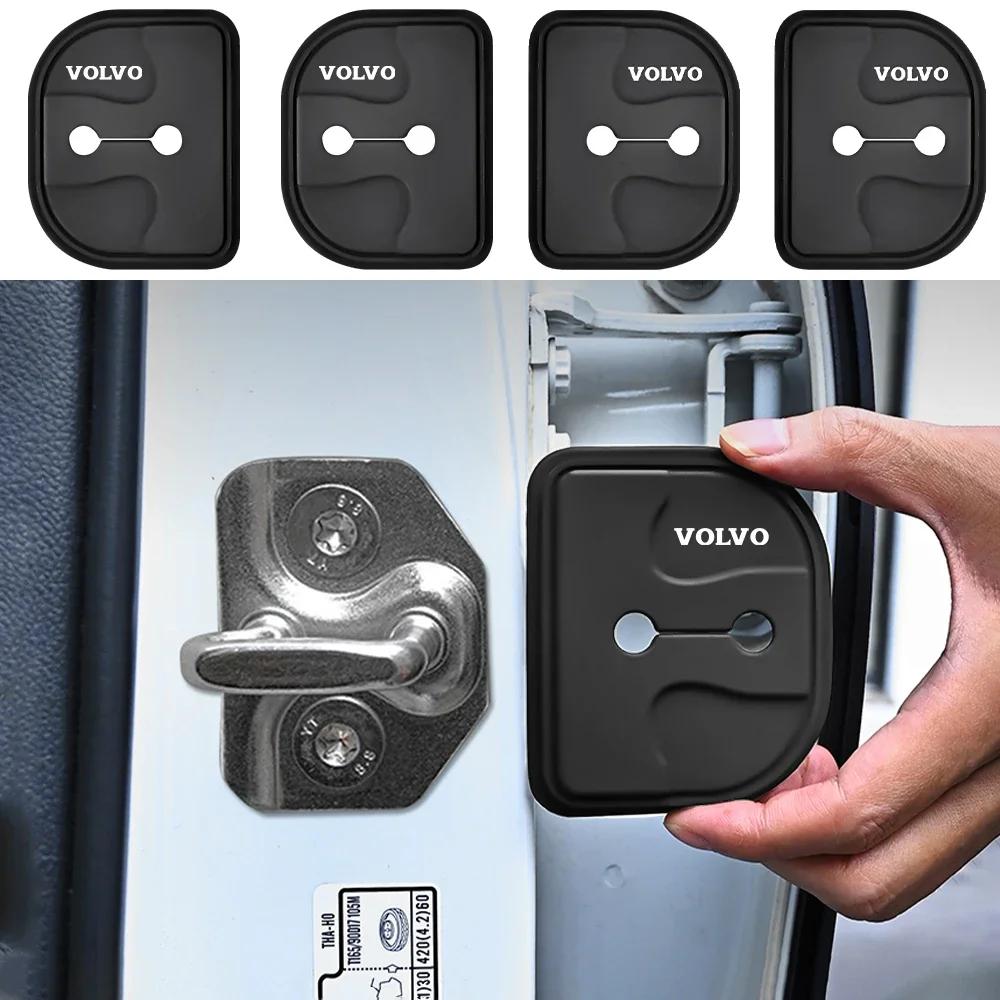AAKI1 Volvo Car Door Mute Damping Cushion Silicone Door Lock Buckle Door Protective Cover For XC60 V50 V70 S90 Olestar XC40 S80 EX90