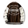 Spring and Autumn New Loose Baseball Clothes Couple Clothing American Trend Embroidered Leather Jacket